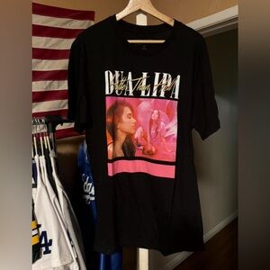 Dua Lipa Black Graphic T-Shirt Size Large